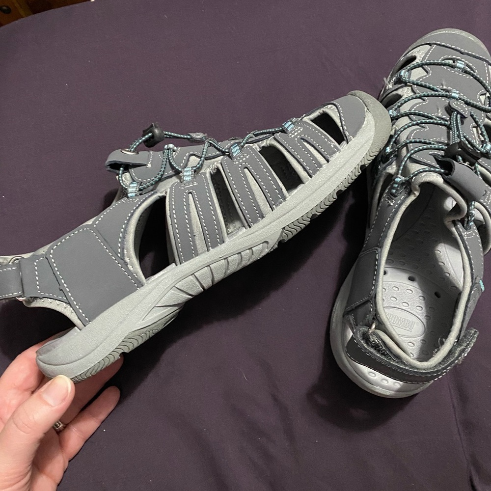 Water sandals. Never worn. Ladies size 9, but the fit more like a 9.5. - Picture 3 of 5